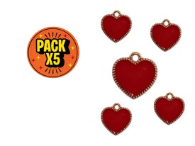 Dije Esmaltado Corazón Rojo